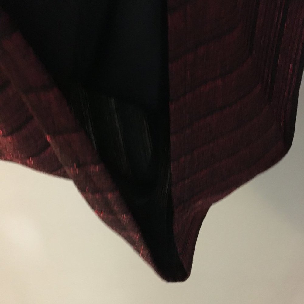 NWT Scandinavian Kaffe Ruby Red Metallic Mock Neck Sparkle Dress - M - Picture 9 of 15